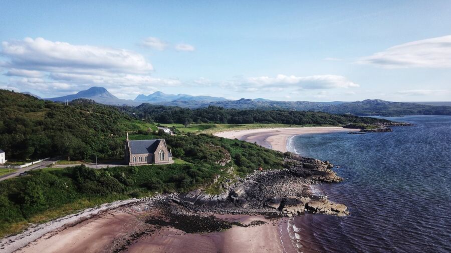Gairloch Bay and the mountains to the south